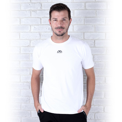 simple logo T-shrit Type-A White