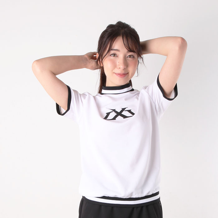 Mock Neck Shirt White (Womens)